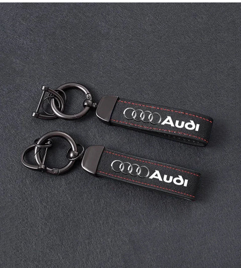 2025 Hot 1Pcs Car Styling Keychain Ring Suede Key Accessories For Audi Sline A1 A3 A4 A5 A6 A7 A8 Q2 Q3 Q5 Q7 Q8 TTS B6 B8 C5 B9