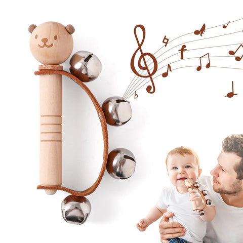 Montessori Wooden Toy Multicolor Xylophone Bell Beads Drum Column Musical Instrument Toy Kid Educational Musical Instrument Gift