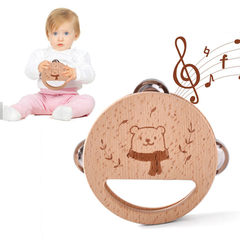 Montessori Wooden Toy Multicolor Xylophone Bell Beads Drum Column Musical Instrument Toy Kid Educational Musical Instrument Gift