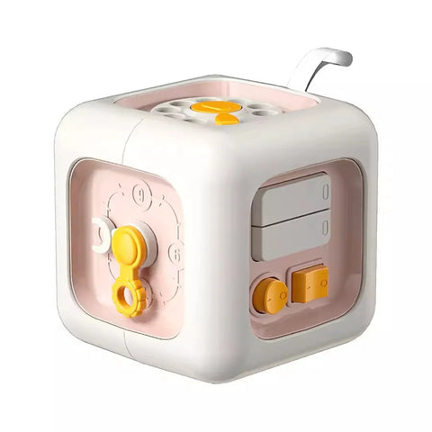 6 in 1 Montessori Educational Toys Sensory Busy Board Baby Practice Skills Drawer Cube Fidget Educational Toys for Girl Boy