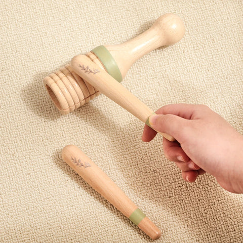 Montessori Wooden Toy Multicolor Xylophone Bell Beads Drum Column Musical Instrument Toy Kid Educational Musical Instrument Gift
