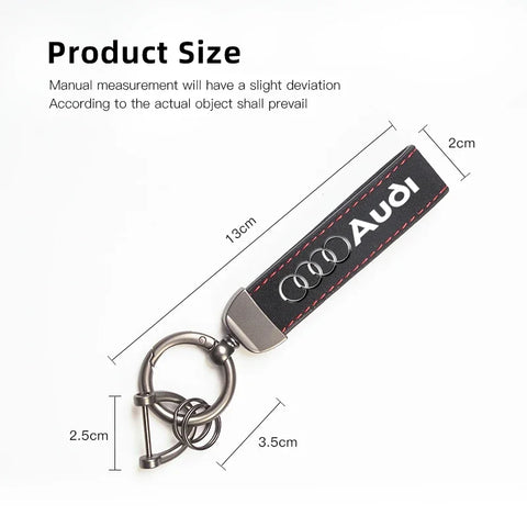 2025 Hot 1Pcs Car Styling Keychain Ring Suede Key Accessories For Audi Sline A1 A3 A4 A5 A6 A7 A8 Q2 Q3 Q5 Q7 Q8 TTS B6 B8 C5 B9