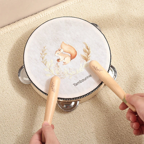 Montessori Wooden Toy Multicolor Xylophone Bell Beads Drum Column Musical Instrument Toy Kid Educational Musical Instrument Gift