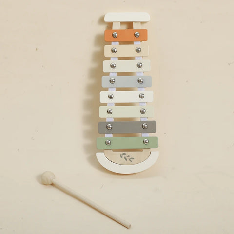Montessori Wooden Toy Multicolor Xylophone Bell Beads Drum Column Musical Instrument Toy Kid Educational Musical Instrument Gift