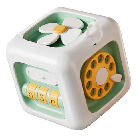 6 in 1 Montessori Educational Toys Sensory Busy Board Baby Practice Skills Drawer Cube Fidget Educational Toys for Girl Boy